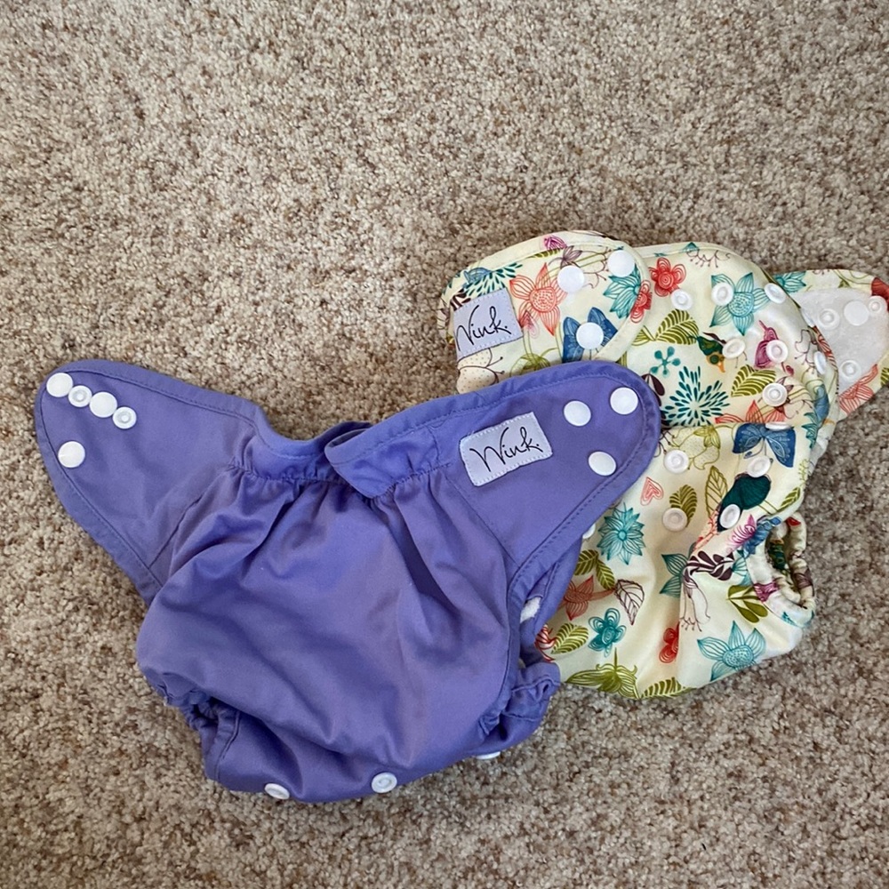Pair of Wink brand cloth diapers